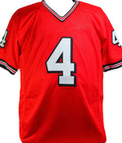 Champ Bailey Autographed Red College Style Jersey- Beckett W Hologram *Black