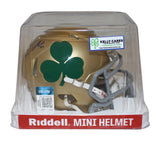Cole Kmet Signed Nore Dame Fighting Irish Shamrock Mini Helmet BAS 37462
