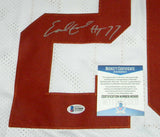 EARL CAMPBELL SIGNED AUTOGRAPHED TEXAS LONGHORNS #20 STAT JERSEY BAS W/ HT 77