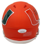Vinny Testaverde Signed Miami Hurricanes AMP Alternate Speed Mini-Helmet (JSA)