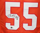 Derrick Brooks Autographed/Signed Pro Style Orange XL Jersey HOF Beckett 33972