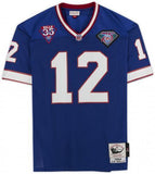 FRMD Jim Kelly Bills Signed Mitchell & Ness Blue Jersey w/Multiple Insc LE of 12