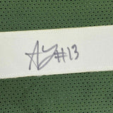 FRAMED Autographed/Signed ALLEN LAZARD 33x42 Green Football Jersey JSA COA