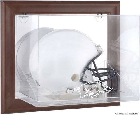 Arkansas Razorbacks Brown Framed Wall-Mountable Helmet Display Case - Fanatics