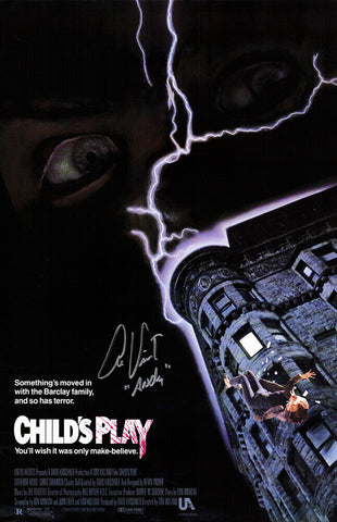 Alex Vincent Signed Child's Play 11x17 Movie Poster w/Andy (SCHWARTZ SPORTS COA)