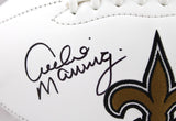 Archie Manning Autographed New Orleans Saints Logo Football-Fanatics *Black