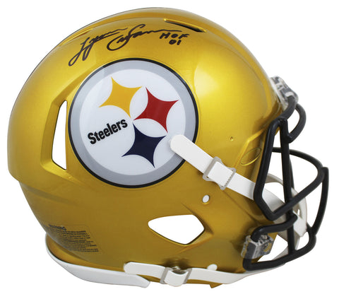 Steelers Lynn Swann "HOF 01" Signed Flash Full Size Speed Proline Helmet BAS Wit