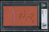 Nuggets Paul Millsap Authentic Signed 3x5 Basketball Cut Signature BAS Slabbed
