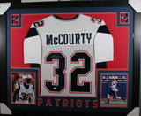DEVIN MCCOURTY (Patriots white SKYLINE) Signed Autographed Framed Jersey JSA
