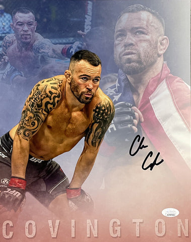 Colby Covington Signed UFC 11x14 Collage Photo JSA ITP