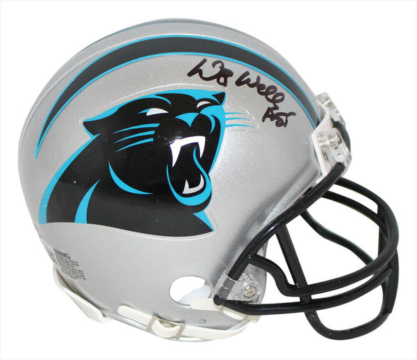 Wesley Walls Autographed Carolina Panthers Speed Mini Helmet Beckett 34100