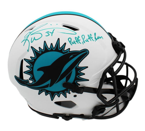 Ricky Williams Signed Dolphins Speed Authentic Lunar Helmet - "Puff, Puff, Run"
