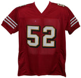 Patrick Willis Autographed/Signed Pro Style 3 Layer Red XL Jersey BAS 32568