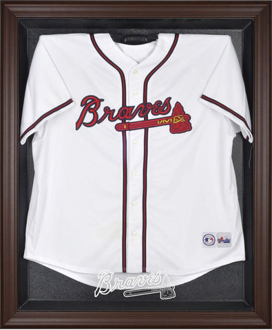 Atlanta Braves Brown Framed Logo Jersey Display Case Authentic