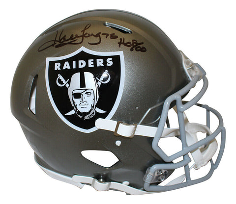 Howie Long Autographed Raiders Authentic Flash Speed Helmet HOF Beckett 35689