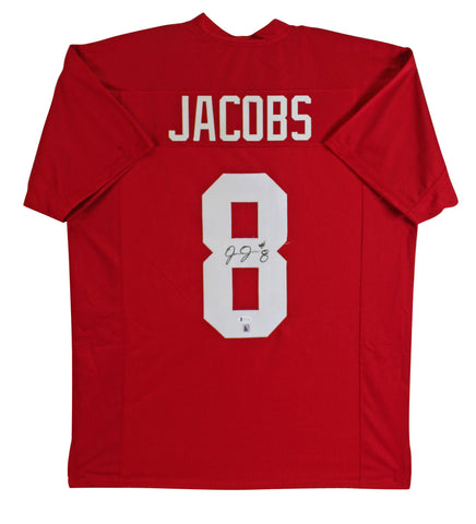 Josh Jacobs Authentic Signed Maroon Pro Style Jersey Autographed BAS Witnessed