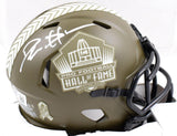 Deion Sanders Signed NFL HOF Salute to Service Speed Mini Helmet-Beckett W Holo