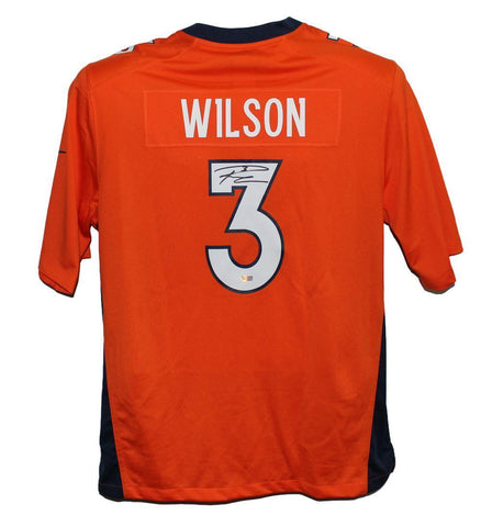 Russell Wilson Signed Denver Broncos Orange Nike XL On Field Jersey FAN 36554