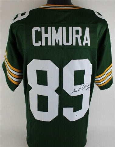 Mark Chmura Signed Green Bay Packers Jersey (Beckett COA) 3xPro Bowl Tight End