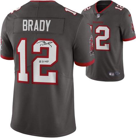 Tom Brady Buccaneers Super Bowl LV Champs Signed Jersey w/"LV MVP" Insc