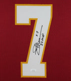JOE THEISMANN (Redskins burgundy TOWER) Signed Autographed Framed Jersey JSA