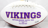 Adrian Peterson Autographed Minnesota Vikings Logo Football-Beckett W Hologram