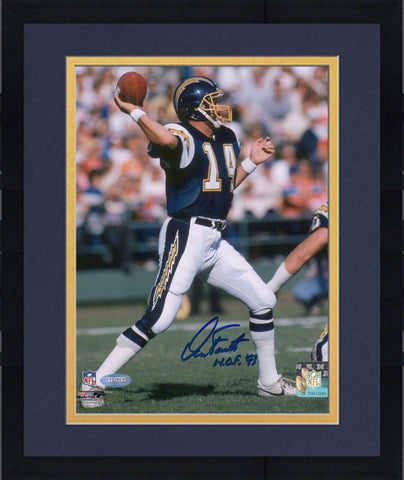 Frmd Dan Fouts San Diego Chargers Signed 8" x 10" Throwing Photo & "HOF 93" Insc