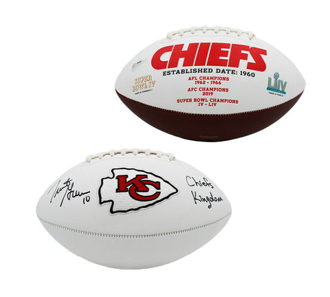 Trent Signed Kansas City Chiefs Embroidered White NFL Football-Chiefs Kingdom