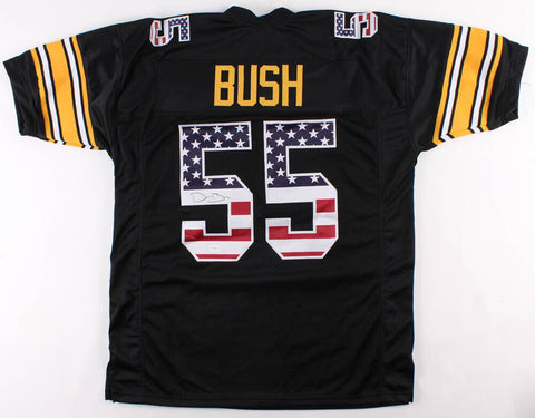 Devin Bush Signed Pittsburgh Pittsburgh Steelers Stars/Stripes Jersey (TSE Holo)