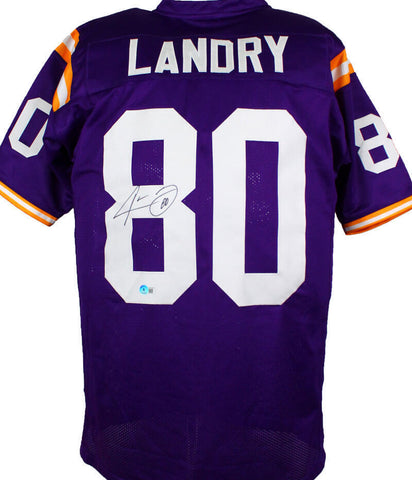 Jarvis Landry Autographed Purple College Style Jersey - Beckett W Hologram
