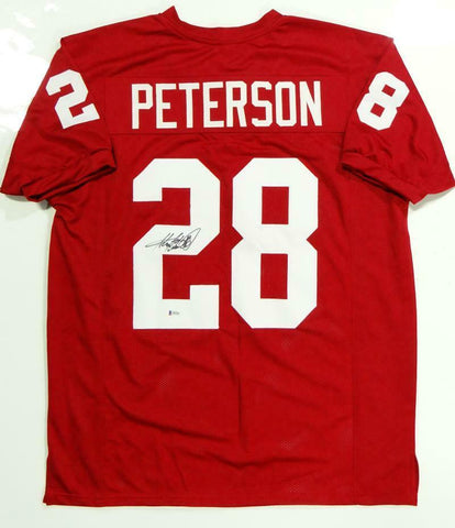 Adrian Peterson Autographed Maroon College Style Jersey - Beckett Authentication