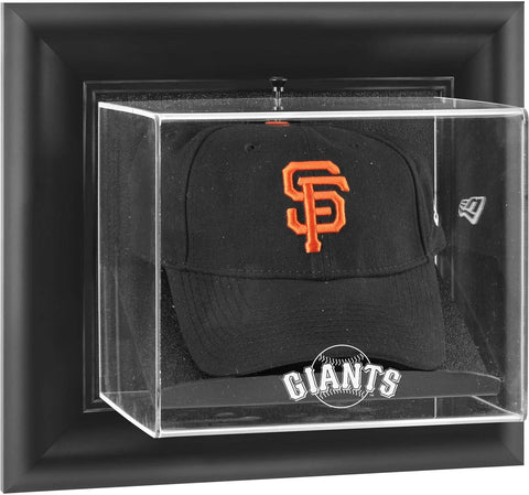 Giants Black Framed Wall- Logo Cap Display Case - Fanatics