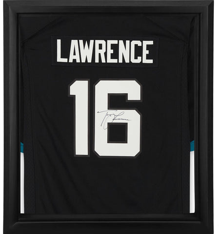 Trevor Lawrence Jaguars Framed Signed Black Nike Game Jersey Shadowbox