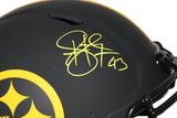 Troy Polamalu Signed Pittsburgh Steelers Authentic Eclipse Helmet BAS 34213