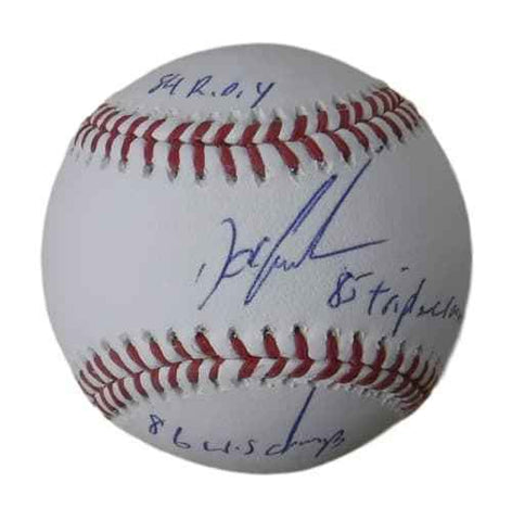 Dwight Doc Gooden Autographed New York Mets OML Stat Baseball JSA 16913
