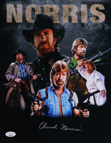 Chuck Norris Signed 11" x 14" Photo (JSA COA) Depicting 5 of His Best Roles
