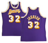 MAGIC JOHNSON Autographed "HOF 02" Lakers Authentic Purple Jersey BECKETT