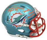 Dolphins Ricky Williams "SWE" Signed Flash Speed Mini Helmet BAS Witnessed