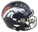 Broncos Shannon Sharpe "HOF 11" Signed Speed Flex Full Size Helmet BAS Witnessed