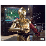 Anthony Daniels Autographed Star Wars C-3PO D'Qar Rebel Base 8x10 Photo