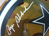 Roger Staubach Autographed Cowboys Camo Mini Helmet-Beckett W Hologram *White