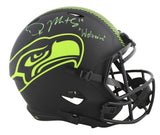 Seahawks DK Metcalf "Wolverine" Signed Eclipse Full Size Speed Rep Helmet BAS