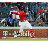 Ronald Acuna Jr Signed Atlanta Braves Unframed 16x20 MLB Photo - Red Batting