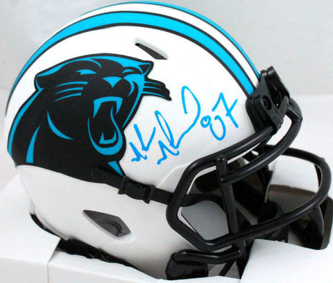 Muhsin Muhammad Autographed Carolina Panthers Lunar Speed Mini Helmet-BAW Holo