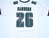 Miles Sanders Autographed White Pro Style Jersey- Beckett W Hologram *Silver