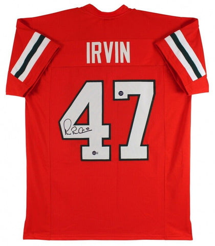 Michael Irvin Signed Miami Hurricanes Jersey (Beckett) Cowboys All Pro Receiver