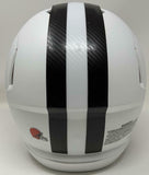 BAKER MAYFIELD Autographed Browns White Matte Speed Authentic Helmet FANATICS