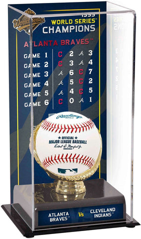 Atlanta Braves 1995 WS Champs Display Case with Series Listing Image - Fanatics