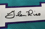 Glen Rice Signed Charlotte Hornets Teal Pinstriped Jersey (JSA COA) 3xAll Star