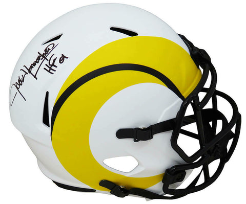 Jack Youngblood Signed Rams Lunar Eclipse Riddell F/S Rep Helmet w/HF'01 -SS COA